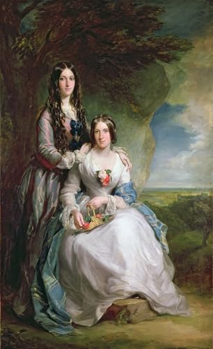 Tableau Impressions d'art Mural Lady Adeliza Manners et Mary Foley Francis Grant poster 60x90cm
