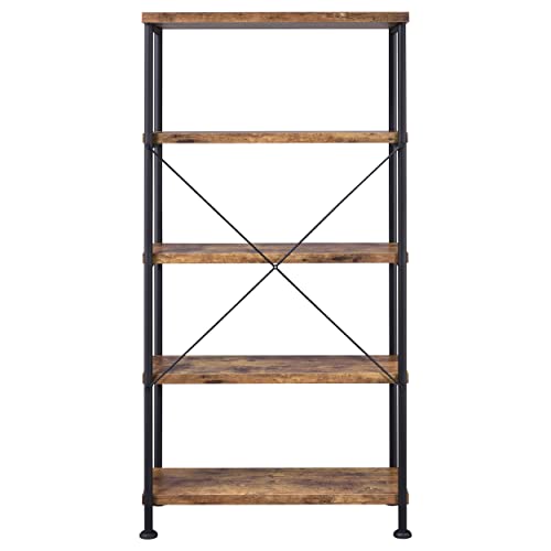Coaster Home Furnishings Bookcase, Antique Nutmeg And Black #TOP7
