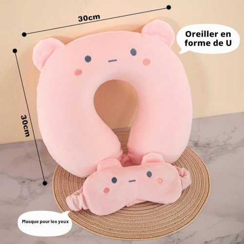 Coussin de voyage avion en peluche ergonomique (Top 1) – Image 7