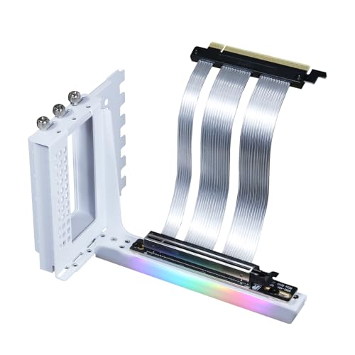 Cable elevador PCIe X16 GEN5 blanco V3 evita caidas de señal en montaje vertical RTX5090