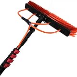 FAPROL Teleskopbürste Reinigungsbürsten Teleskopstange Nsatz Reinigen Wintergarten Dach Home PV-Bürste 10m Wasserleitung Reinigungsfirma Bürste Teleskopstäbe 3.6m