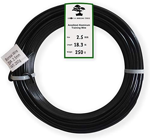 Grow A Bonsai Tree Anodized Aluminium 4.0mm Bonsai Training Wire 250g Large Roll (23 Feet) - Choose Your Size and Color - (4.0mm, Brown)