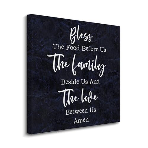 Póster de pared rústico Bless The Food, el regalo de boda perfecto para decorar el nuevo hogar
