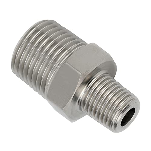 Metalwork Stainless Steel 304 Forged Pipe Fitting Reducing Hex Nipple 1/2" NPT Male x 3/8" NPT Male 2000psi (1 Pc)
