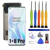 VUXYIT TFT LCD Display Compatible with OnePlus 8 Pro Screen Pantalla Touch Digitizer Replacement [No Fingerprint Support] with Repair Tool kit