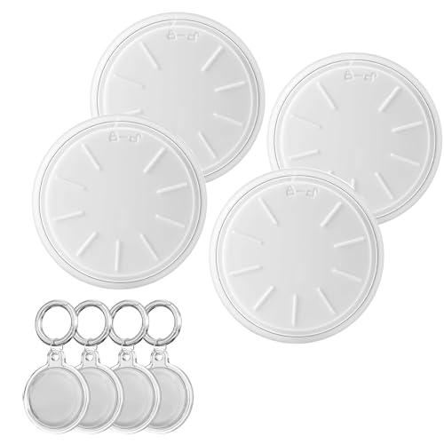 Image of Tracker Tags-4 Pack, Item Tracker with Waterproof Case for Your Keys, Wallet etc, Luggage Tracker Works with Find My APP (iOS Only)