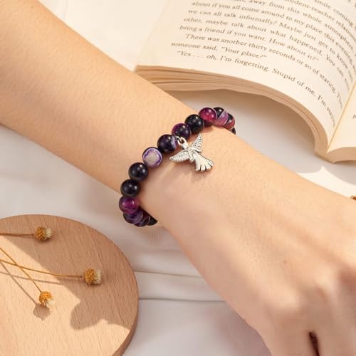 Memorial Gifts for Women Memory Bracelets Sympathy Gift for Loss Loved One Healing Natural Stone Bracelet for Women Trendy 20253