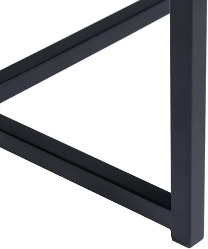 Miniatura 4 de BynJoo Industrial Coffee Tables Set of 2,Modern Accent Side Tables with Metal Frame and Wood Grain Top,Rectangular End Tables for Living