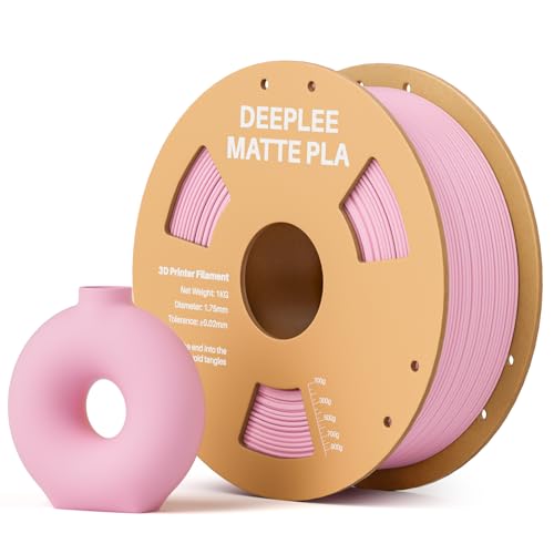 Deeplee Filamento Pla Mate 1,75 Mm, Material De Impresión 3d Pla Matte Con Precisión Dimensional - 0,02 Mm, Para La Mayoría De Impresoras 3d Fdm,1kg Rosa