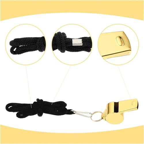 Silbato deportivo de acero inoxidable con cordón largo miniatura 5