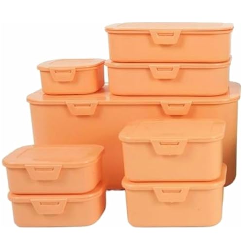 Scatole di conservazione per alimenti - Set di 8 pezzi - Pesca