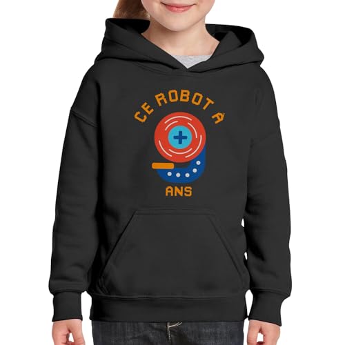 Sweat à capuche enfant ce robot à 9 ans collection premium - 3