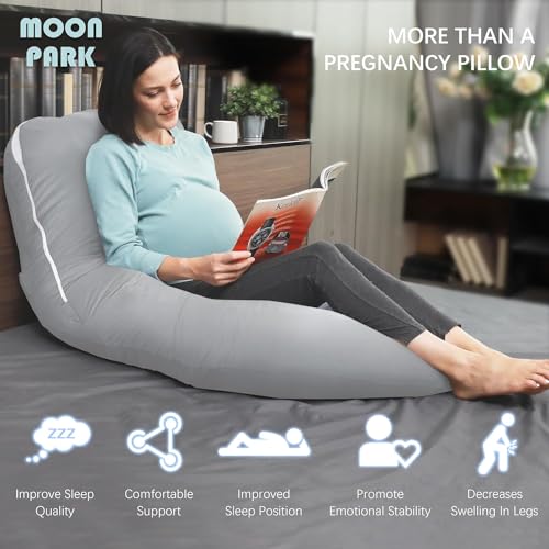 Image of Safe Multifunctional Microfiber U Shaped Pregnancy Pillow /Maternity Pillow. (Grey-G-2)