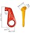 QWORK Shipping Container Lifting Hooks, 2 Pack 12.7 T Left & Right 45 Degree Alloy Steel Container Hook Lifting Lug for Shipping, Cargo, Storage, Moving, Yellow