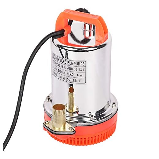 SHYLIYU 12V 130W DC Soldrivna Pumpar Dränkbar vattenpump lämpliga för pumpning av ren/smutsigt vatten, simbassänger, översvämmade källare 50 l/min