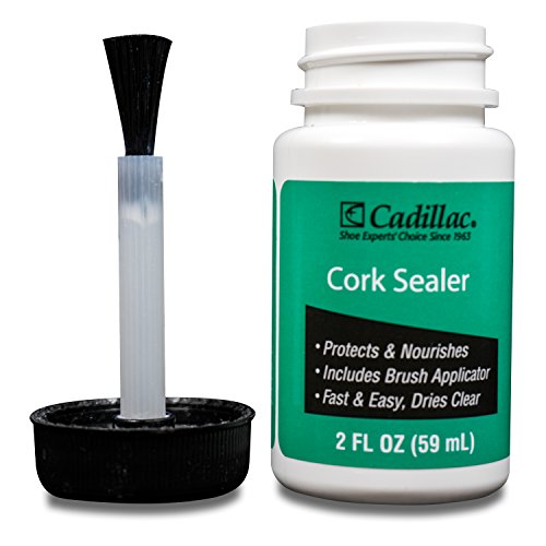 Cadillac Cork Sealer 2 Oz - Renew, Waterproof & Protect Cork Sandals & Fishing Rods From Drying Cracking & Flaking #TOP1