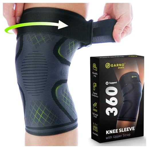 Knee Sleeve with Strap, Compression Brace, Adjustable Patellar Tendon Support, Iliotibial (IT) Band for ITB Syndrome; Arthritis, Meniscus, ACL, Pain Relief for Men and Women, Best for Running, Sports (Large)