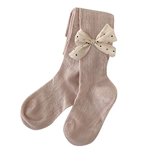 KAGAYD Toddler Girls Cotton Leggings Knitted Pantihose Stretchy Basic Full Length Pants Pantyhose for Children Spring