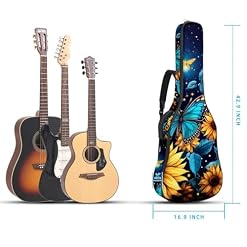 JRHEJTFZ Housse pour guitare acoustique de 1,9 cm d’épaisseur – Imperméable – Durable et élégant – Motif galaxie, tournesol et papillon, Multicolore 4., 42.9×16.9×4.7 in, Motif imprimé tendance - Les Beatles, Paul McCartney, John Lennon, RIngo Starr, George Harrison JRHEJTFZ Housse pour guitare acoustique de 1,9 cm d'épaisseur - Imperméable - Durable et élégant - Motif galaxie, tournesol et papillon, Multicolore 4., 42.9x16.9x4.7 in, Motif imprimé tendance – Image 5