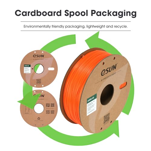 Image of eSUN High Speed ABS+ Filament 1.75mm, Excellent Layer Adhesion 3D Printer Filament Speedy ABS Plus for Fast Printing, 1KG Spool (2.2 LBS) 3D Printing Filament for 3D Printers, Orange