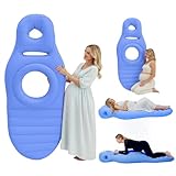 AJOFIEK Inflatable Pregnancy Pillow, Pregnant Woman's Abdominal Hole Full Body Inflatable Bed Abdominal Mattress, Prone Pregnancy Pillow - Pregnant Woman's Swimming Pool Float (Blue)