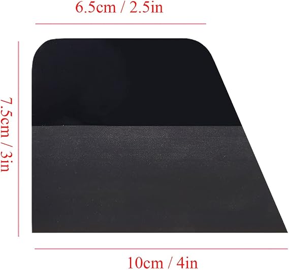 Professional TPU Rubber Squeegee for Vinyl Wraps, Car Window Glass Tinting PPF Coating Film Installation, Tint Squeegee Water Blade Scraper for Paint Protection Film (Black)