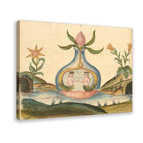 Impression sur toile sirène Clavis Artis, tableau suspendu de haute précision