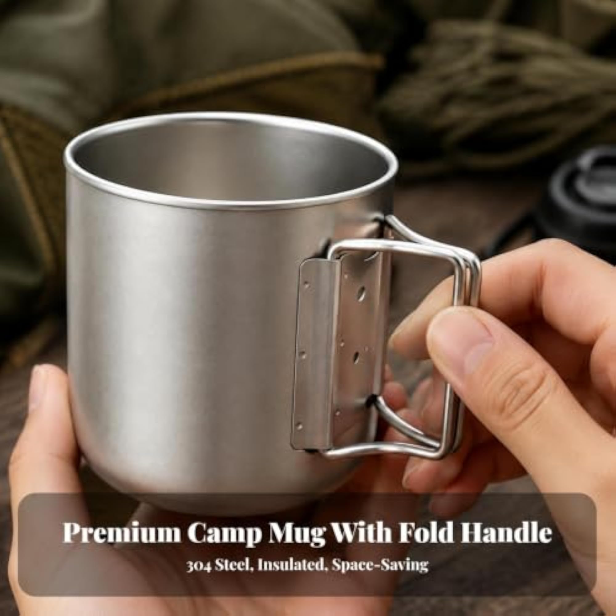Compact Tea Mug, Textured Sandblasted Finish