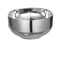 4Pz 18/8 Ciotole in Acciaio Inossidabile Doppio Strato isolato Noodle Soup Bowl Ciotola di Riso Insalata Ciotola, Ciotole in Metallo per Frutta