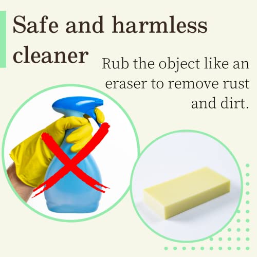Nascom Rust Eraser For Knives Kitchen Stoves Wood Finish And Bicycles Multi Purpouse Cleaning Rubber Eraser Remover Dirt Stains (Fine) Made In Japan thumb #4