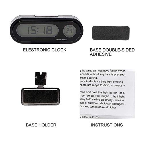 Car Digital Thermometer Clock Alarm Monitor Lcd Backlight Dual Conversion Mode Led Screen Display For Car Indoor Outdoor Home #TOP6