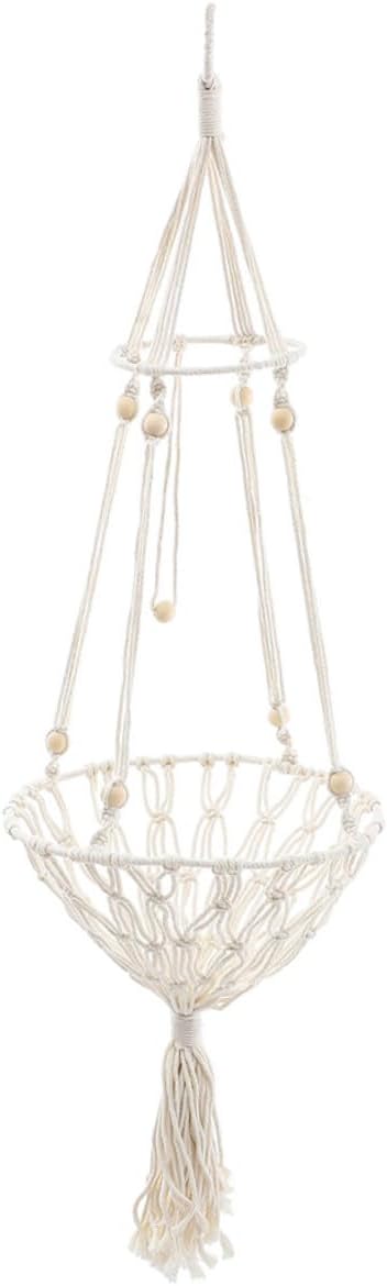 DOITOOL Bohemian Woven Hanging Cat Nest 40cm Wear-Resistant Decorative Cat Hammock for Indoor and Kittens to 30lbs