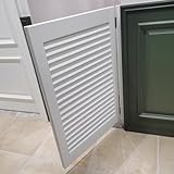 Puerta batiente de madera maciza for salón, bisagras de metal y cierre automático.(W45x