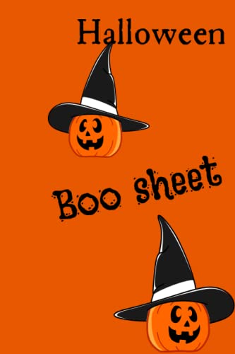 Halloween Boo Sheet: Funny, Inspirational and Motivational Notebook for teenagers and adult teenagers