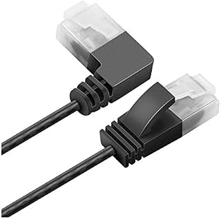 INNOV8 Ultra Slim Cat6a Ethernet Cable, Right Angle UTP Network Patch Cat 6a Category 6 Cable - (1m)
