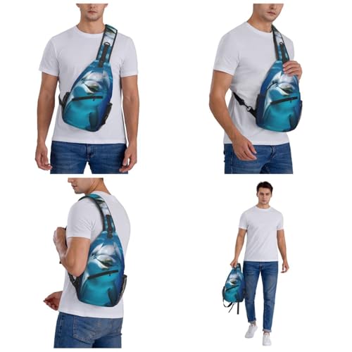Bolso Sling para Hombre y Mujer Tipo Pecho Negro miniatura 6