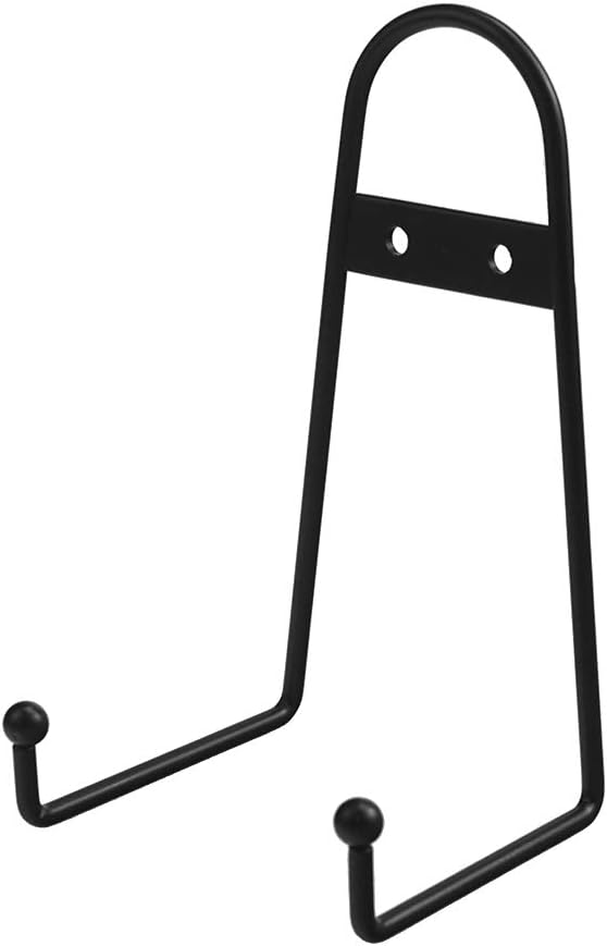 Artliving 6 inch Medium Black Metal Wall Mount Display Easel Plate Hanger Vertical Plate Stand Holders Picture Frame Stand for Wall …