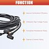 RLP HEI Universal Spark Plug Wire Set 8mm with Black Silicone Jacket and 90 Degree Boots Replaces MSD 5553