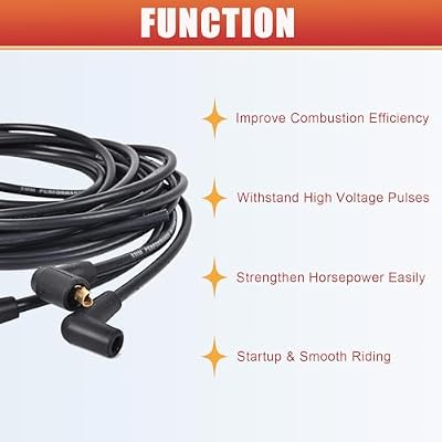 RLP HEI Universal Spark Plug Wire Set 8mm with Black Silicone Jacket and 90 Degree Boots Replaces MSD 5553