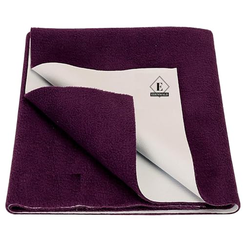 Image of Crib Mattress Protector Dry Sheet, Waterproof Bed Protector Sheets, Reusable Rubber Sheets for Children, Adults & Pet, Leak Proof Mats for Home, Outdoor & Travel (Large 40 inchx60 inch) (Plum)