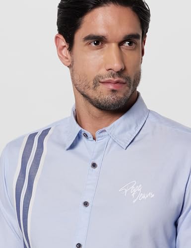 Image of Pepe Jeans Men's Casual Shirt | Trendy Printed Shirt for Men| Regular Fit | Full Sleeve | Available in Plus Size, Cotton