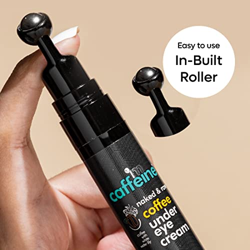 mCaffeine Coffee Under Eye Cream Gel for Dark Circles, Puffiness & Fine Lines | 94% Users Saw Reduced Dark Circles | With Cooling Massage Roller - Image 5