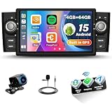 CAMECHO 4+64G Android 15 Autoradio per Fiat Punto 2005-2009/Linea 2007-2011