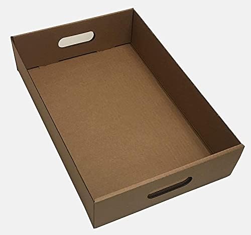 Tezraftaar® 5 x Hamper trays - Cardboard for Christmas party, festival, Birthday event, House party16 x 10.5" x 4" (40x26x10) cm