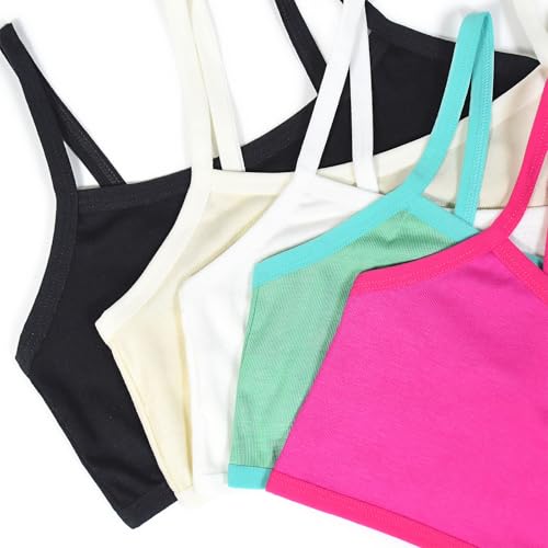 5 Pack Starter Training Bras for Girls,Crop Cami Training Bras Girls2