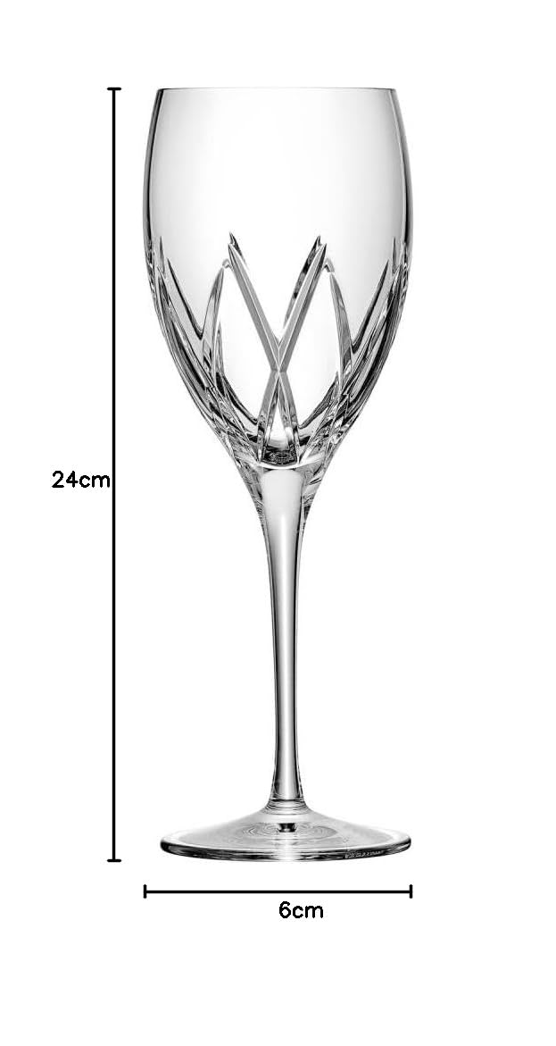 Arnstadt - Copa de Vino Tinto (24 cm, Cristal soplado artesanalmente, Hecha a Mano, Copas de Vino Originales)