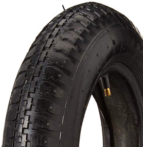 Potreba Tire and Inner Tube Set 3.50-8 for Inflatable Pneumatic Wheelbarrow Wheel 14,5 inch 8'' Rim