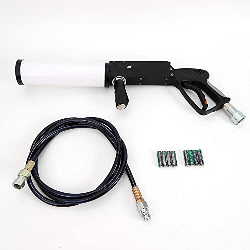 Macchina del Fumo a Cannone a CO2, Pistola a Cannone a CO2 a LED Portatile Macchina a Getto RGB Club Bar Effetti DJ Fogger Pistola fumogena con luci controllabili