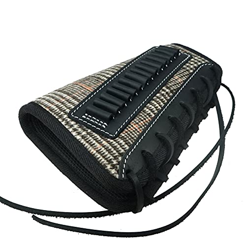 WAYNE'S DOG Padded Tweed and Leather Buttstock Cheek Rest #TOP30