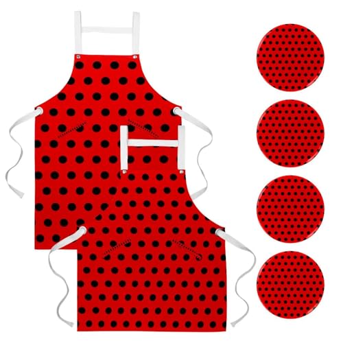 Tablier de serveuse multicolore idéal pour pâtisserie et nettoyage de maison